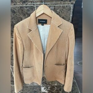 Corduroy Ivory Blazer by Express Size 5/6